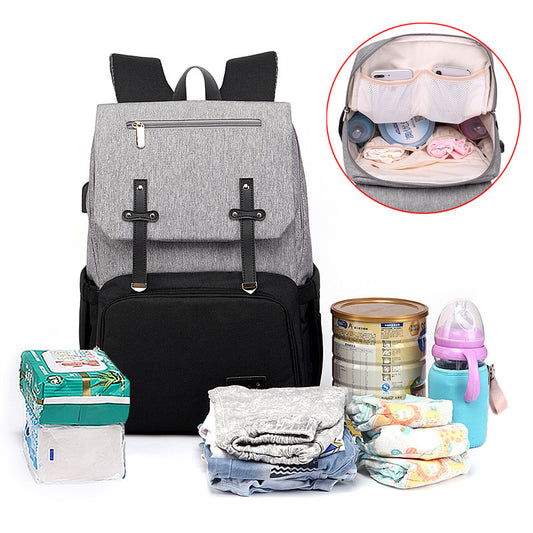 The Ultimate Diaper Bag with USB bottle warmer